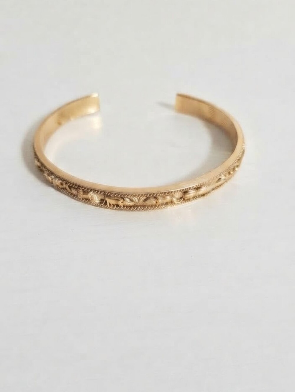 Avon Gold-Tone Filigree Open Cuff Bracelet